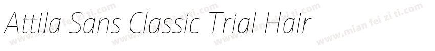 Attila Sans Classic Trial Hairline字体转换